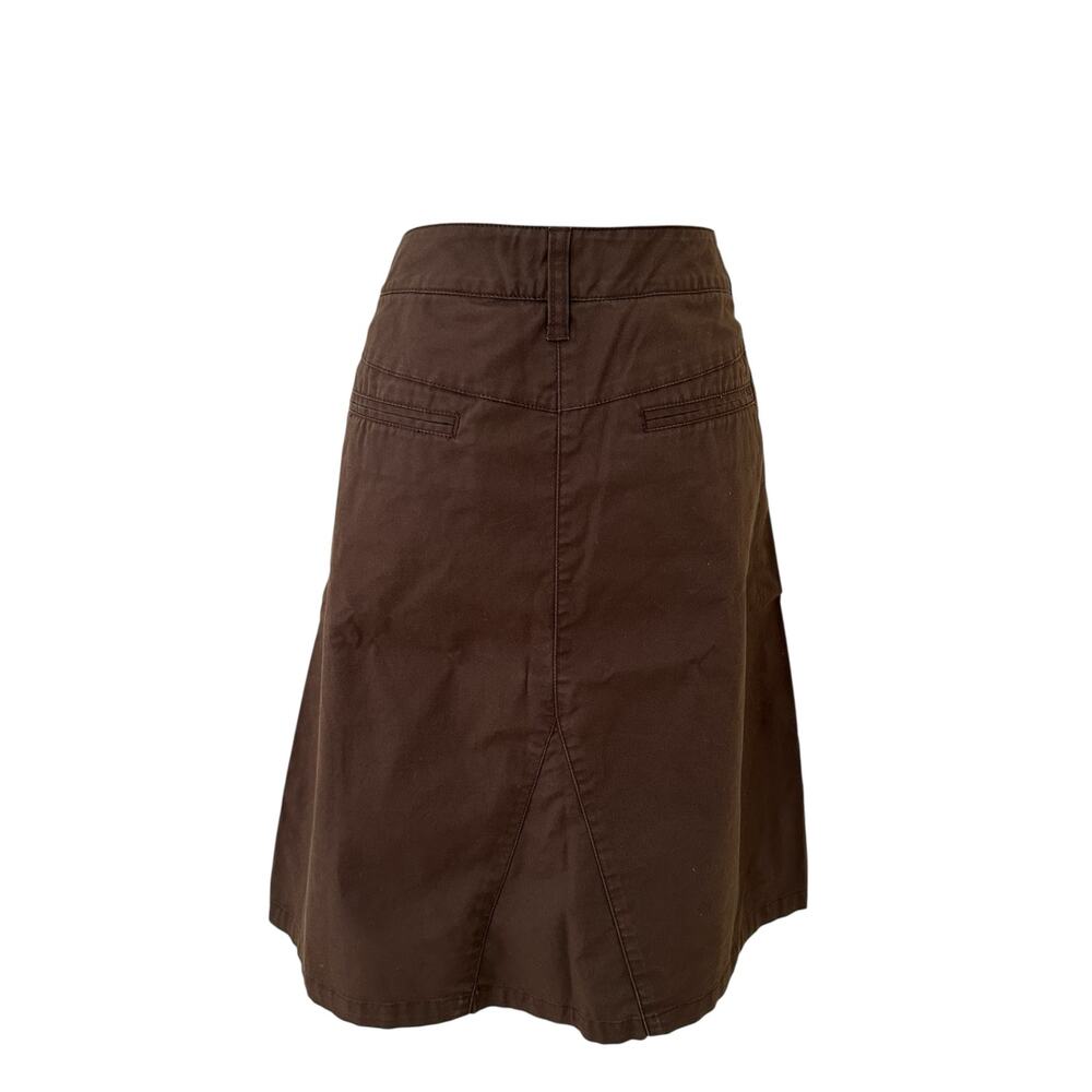 Talbot Women Brown Straight 5 Pocket Design Skirt Size 12 - Picture 2 of 6